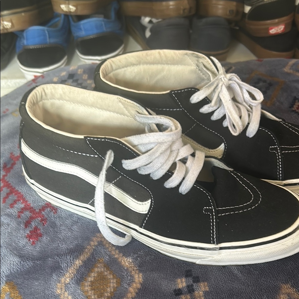 Vans Black and White Men's Shoes